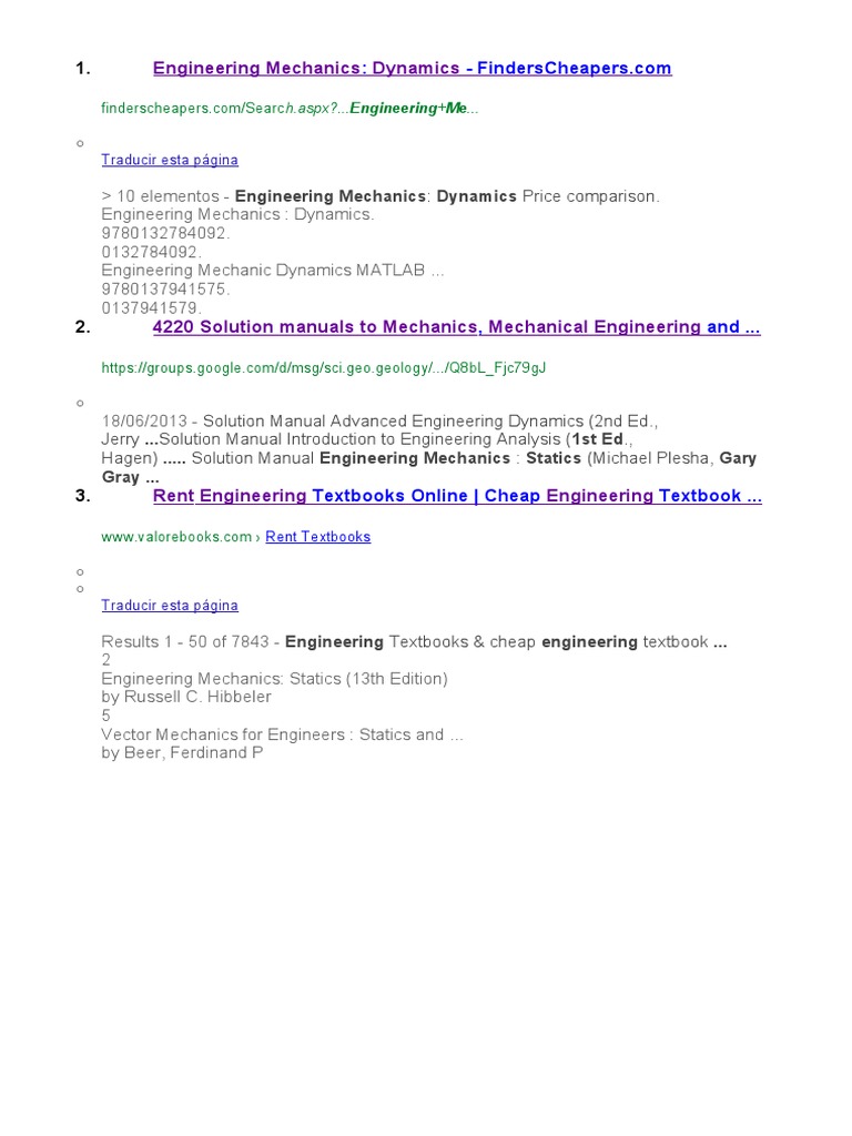 Engineering Mechanics Dynamics Guide | PDF | Teaching Methods ...