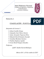 Práctica 5 Coagulación Floculación