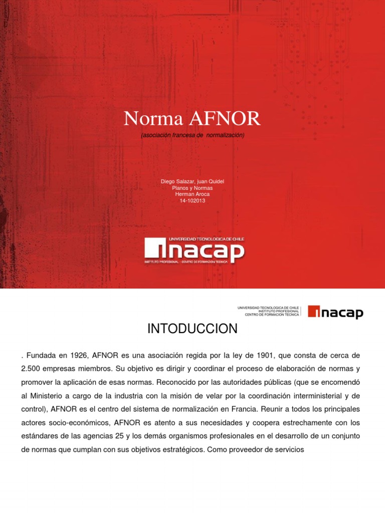 Introducción a la Norma AFNOR | PDF | Organización internacional para ...