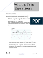 SolvingTrig Equations