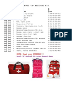 Level A MED Kit Checklist With NSN