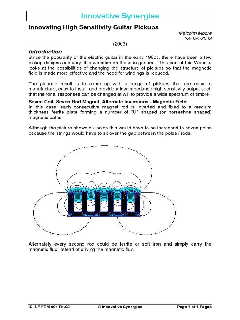 Innovating High Sensitivity Guitar Pickups Malcolm Moore PDF
