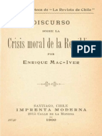 McIver. Discurso Sobre La Crisis Moral de La Republica (1)