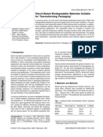 Starch-Based Biodegradable Thermoforming