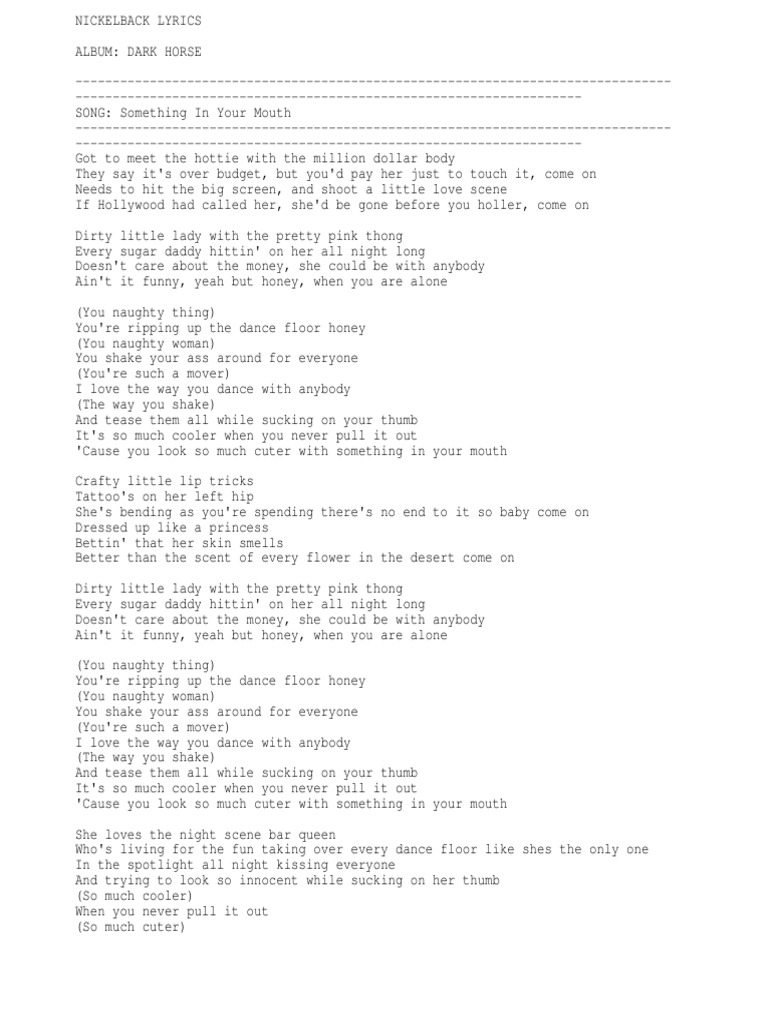 Nickelback Lyrics Leisure