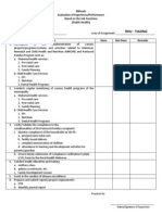 Rhu - Tiaong: Rnheals Evaluation of Experience/Performance Based On The Job Functions (Public Health)