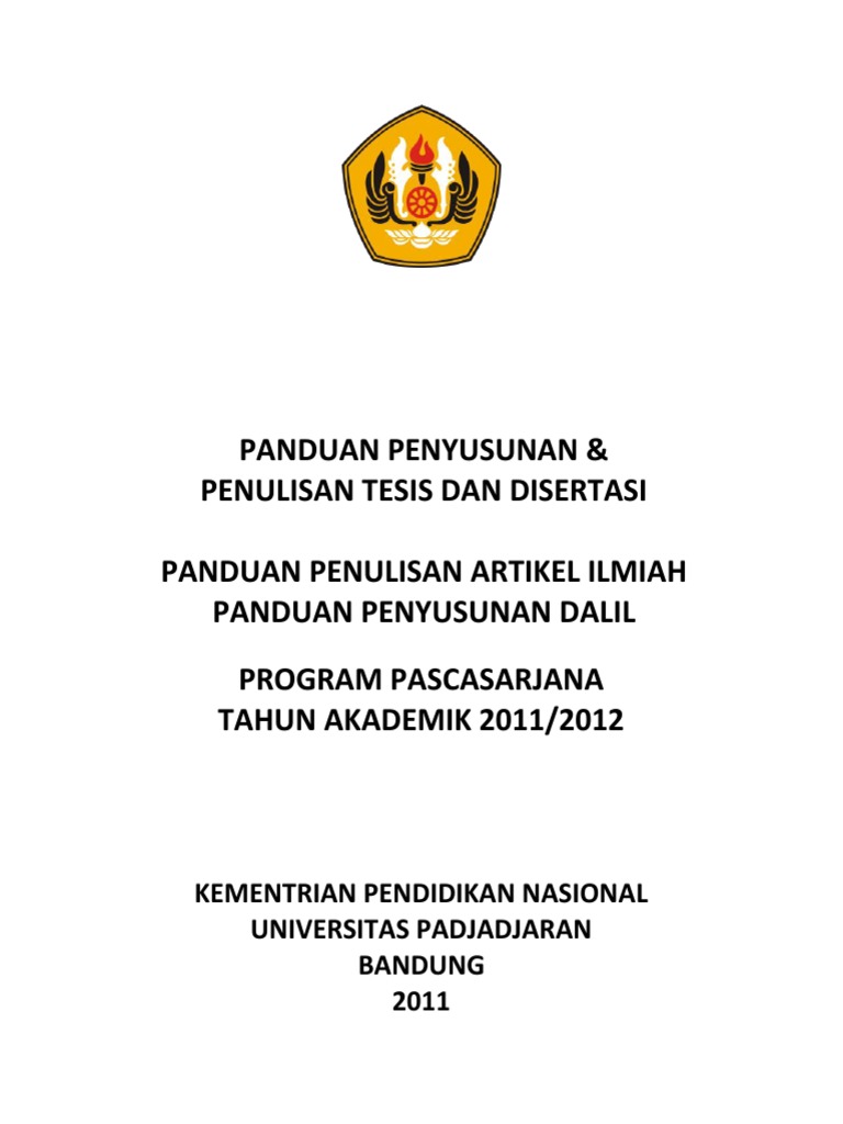 Pedoman Penulisan Tesis Unpad