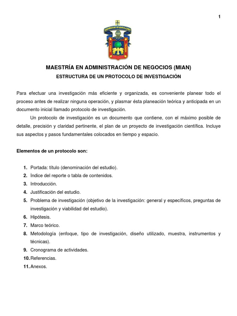 ESTRUCTURA DE UN PROTOCOLO DE INVESTIGACIÓN Hipótesis