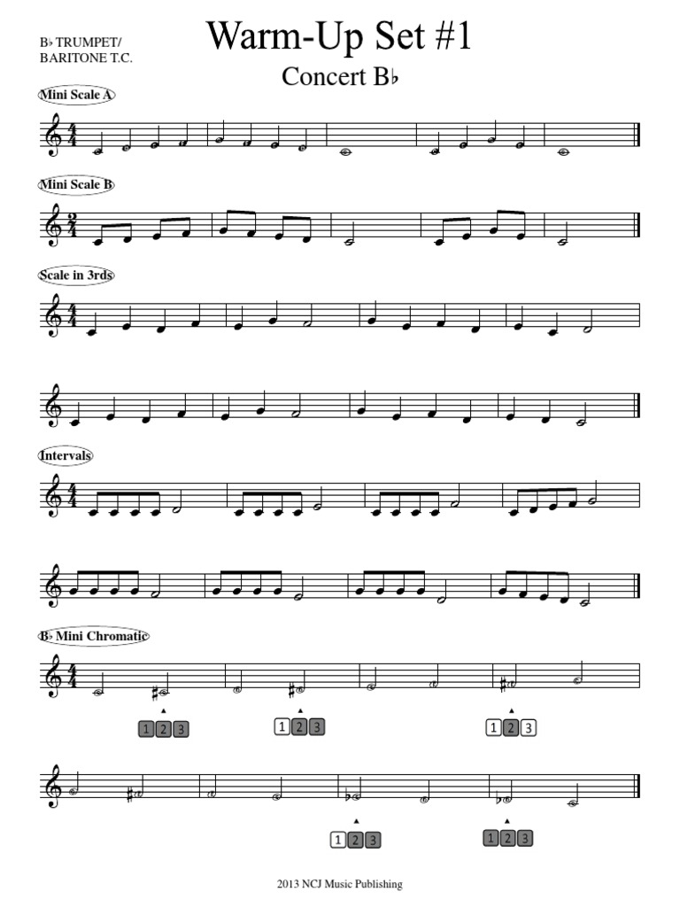 Beginner Band Trumpet WarmUp