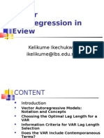 Vector Auto Regression in Eview Ike