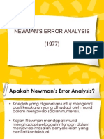 Newman's Error Analysis
