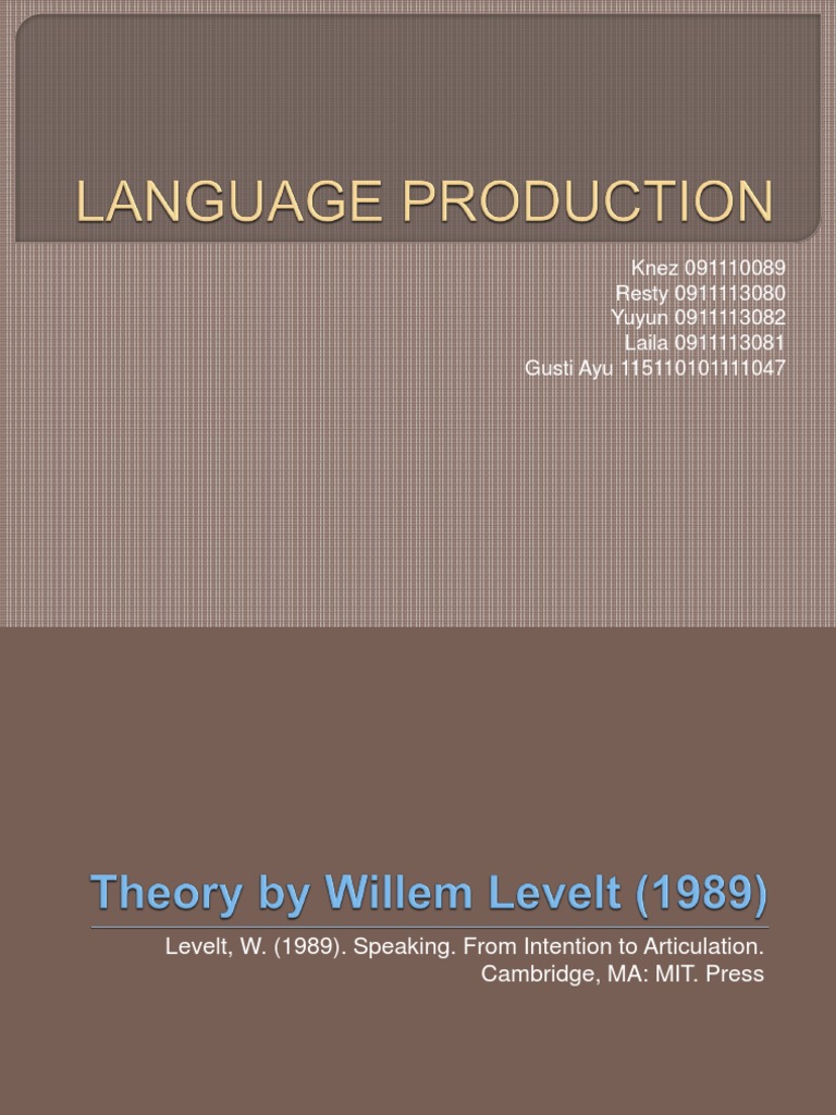 Understanding Language Production Processes | PDF | Speech | Phonetics