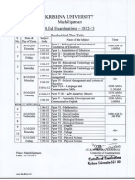 BED Timetable