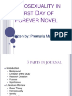 Homosexuality in First Day of Forever Novel