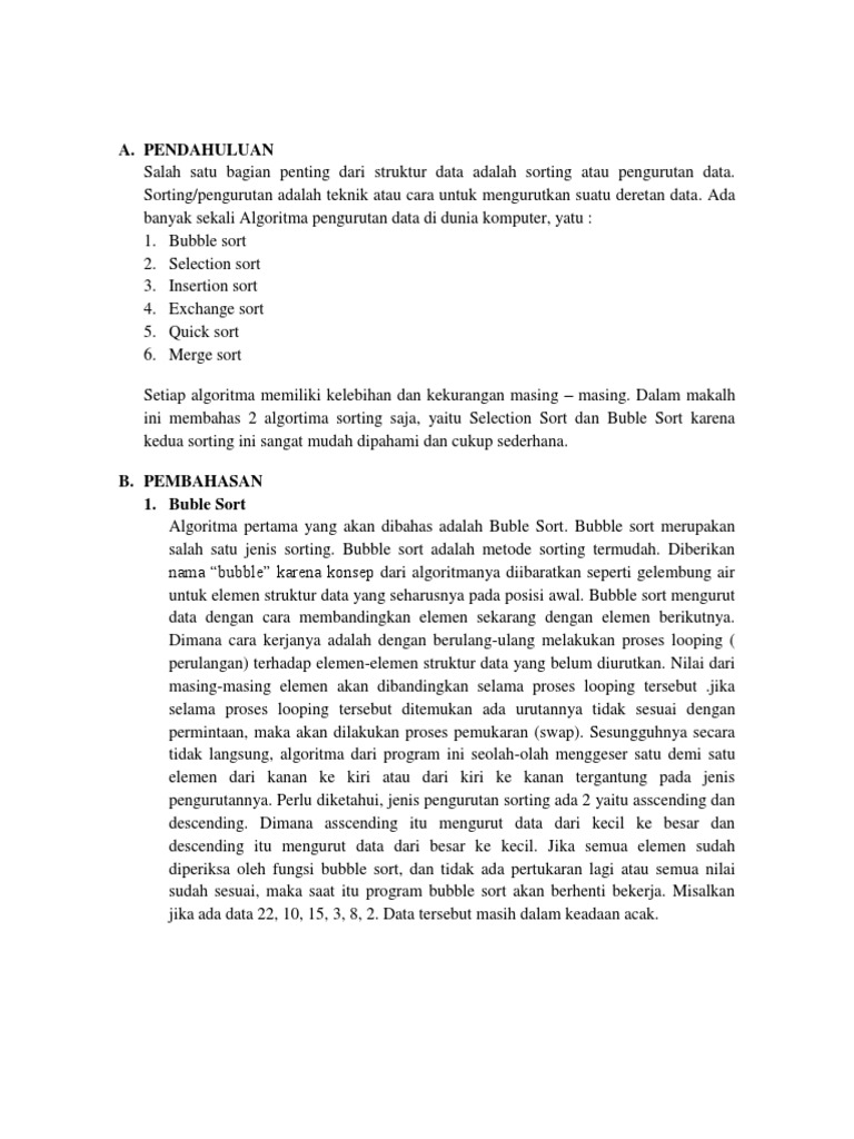Makalah Sorting