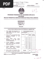 Kertas Percubaan Geografi SPM Kedah K2