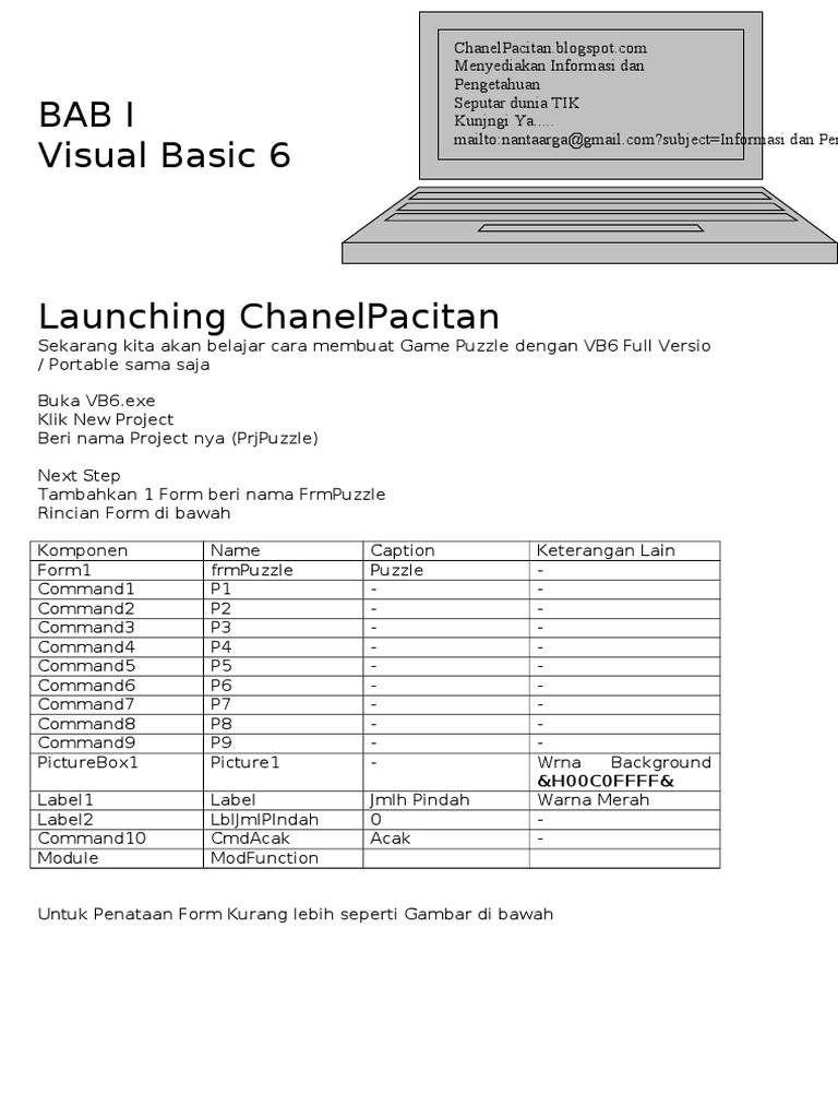 Bab I Visual Basic 6: &H00C0FFFF& | PDF