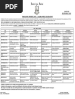 Exam Timetable 2013 MU