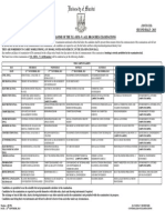 Exam Timetable 2013 MU