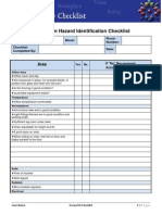 Hazard ID Checklist Template