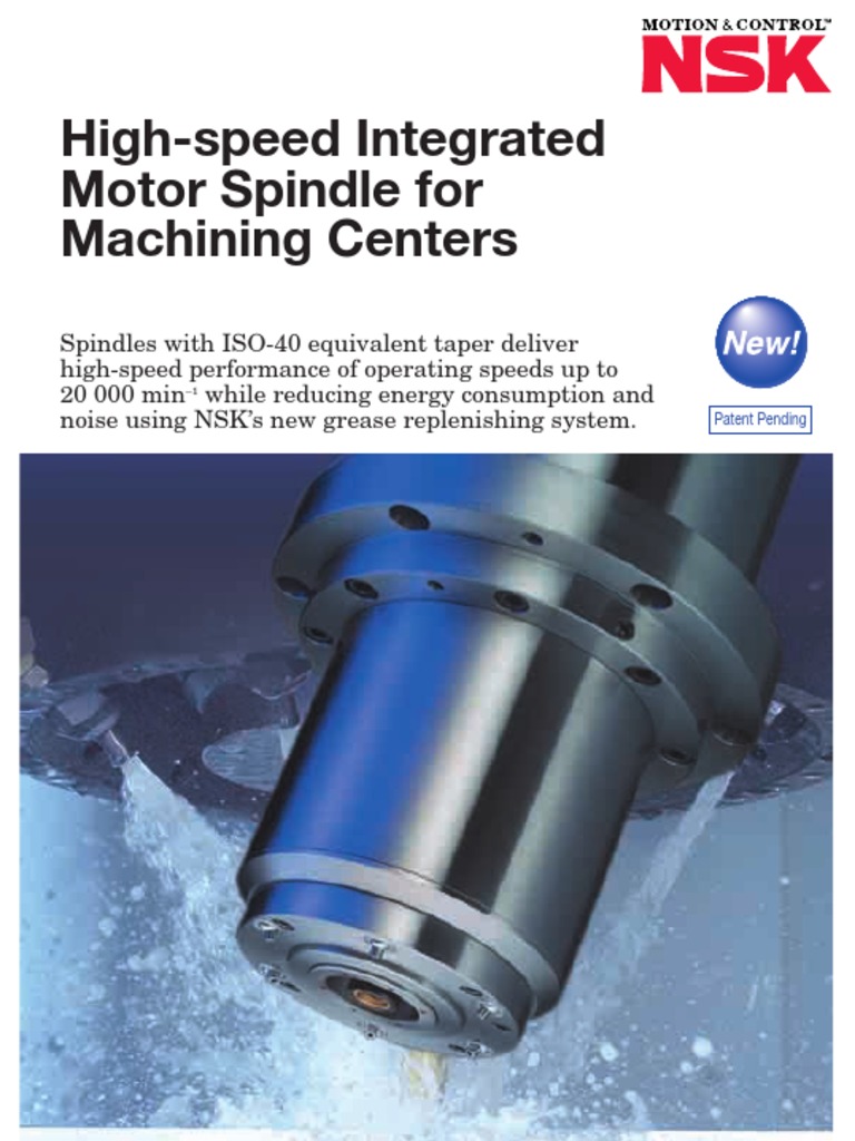 High-Speed Integrated Motor Spindle | PDF | Machining | Bearing ...