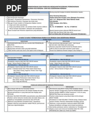 Borang Permohonan Rumah Pdf