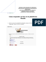 Cómo Responder Un Foro en Moodle