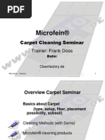 Microfein®: Carpet Cleaning Seminar Trainer: Frank Doss