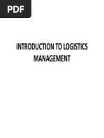 Introduction To Logistics Management