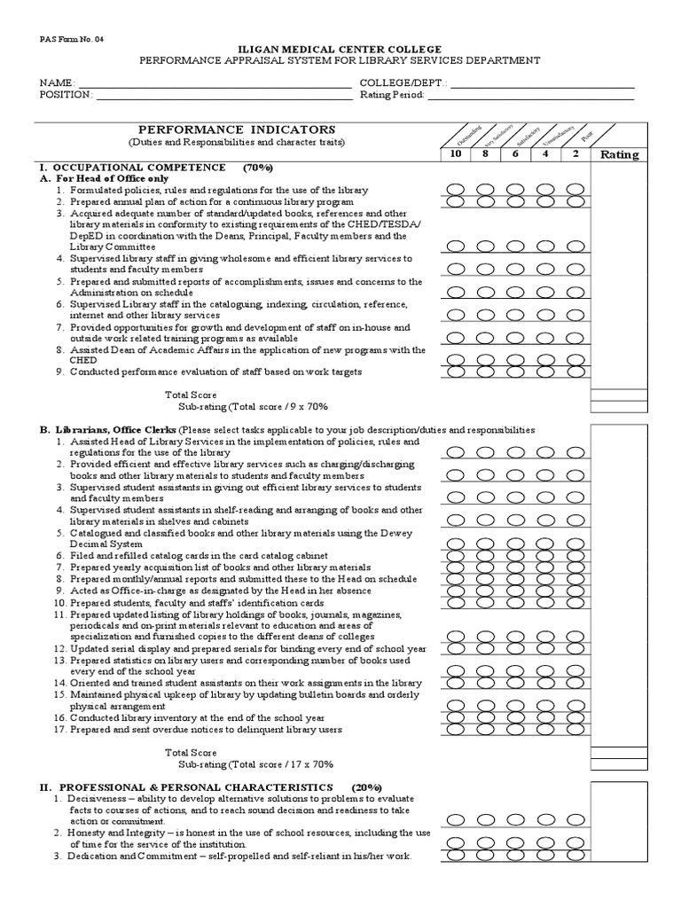 Teacher Appraisal Form Guidelines | PDF | Libraries | Performance Appraisal