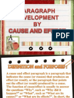 Paragraph Development by Cause and Effect