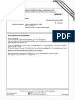 Cambridge International Examinations International General Certificate of Secondary Education