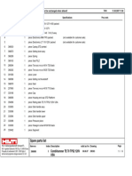 For Information Only, Will Not Be Exchanged When Altered!: Spare Parts List