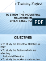 LCM Summer Training Project Industrial Relations in BSP