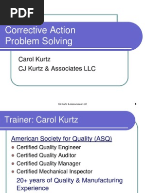 Corrective Action