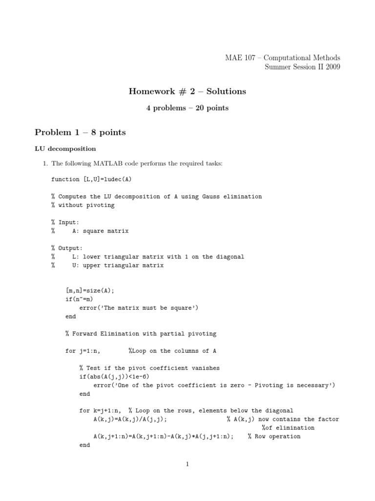 LU HW2 Solutions | PDF | Teaching Methods & Materials