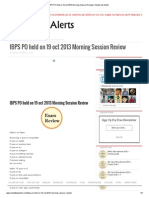 IBPS PO Held On 19 Oct 2013 Morning Session Review - Instant Job Alerts