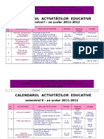 Calendar Activitati Educative Lb. Franceza