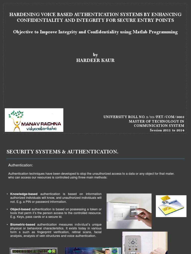 Enhancing Voice Authentication Security | PDF | Speech Recognition ...