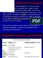 Solar Nebula Evolution Condensation