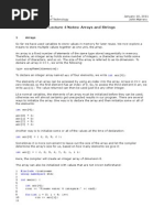 Lecture 4 Notes: Arrays and Strings