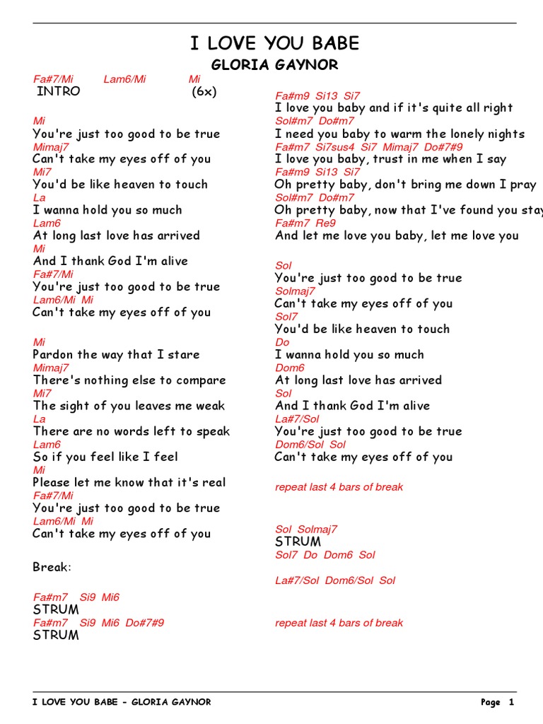 Sija Jurmylės Gaidys I Love You Baby Chords Yenanchen Com