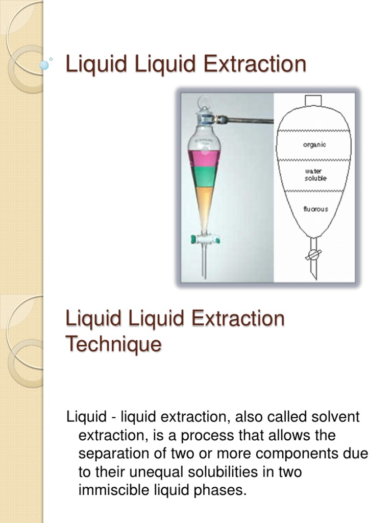 1. Liquid Liquid Extraction Solution Solubility