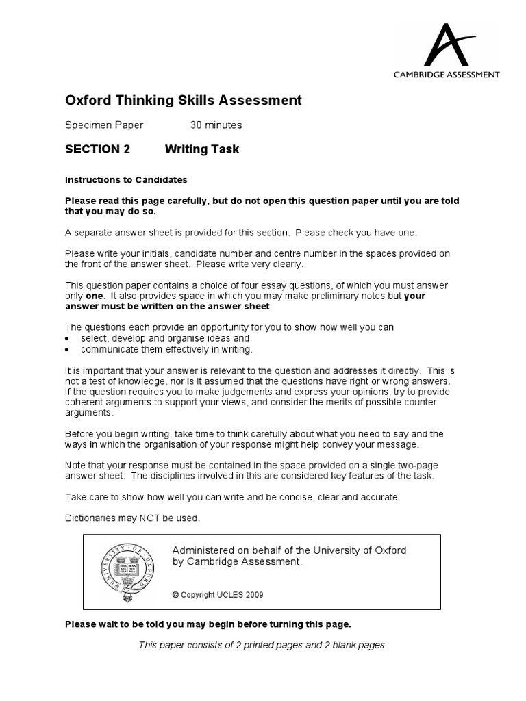What Is Tsa Oxford – Oxford Tsa Past Papers – YEQPG