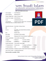 Formulir Pendaftaran BPH FSI 2013
