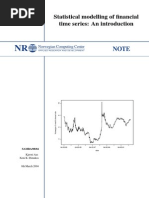 Statistical Modelling of Financial Time Series - An Introduction