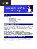 Introduction To UNIX: Lecture Eight: 8.1 Objectives