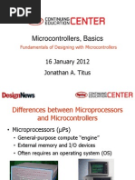 Microcontrollers, Basics: 16 January 2012 Jonathan A. Titus