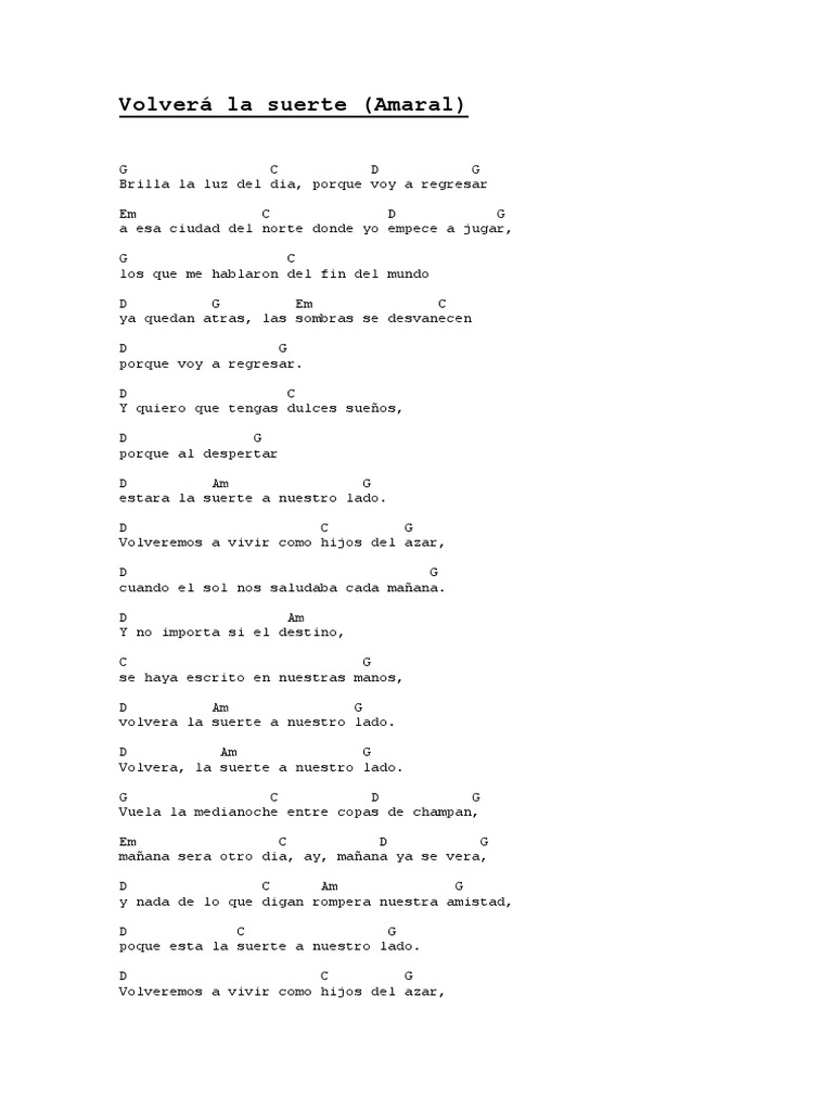 Volverá La Suerte | PDF