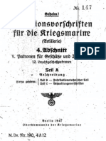 "M.Dv.190/4A12" Munitionsvorschriften Fur Die Kriegsmarine (Artillerie) - 1941